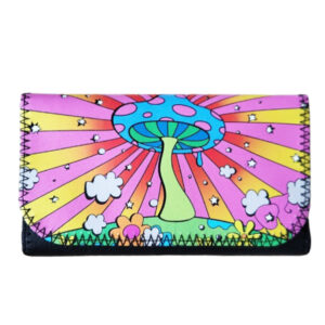 shagetui blauwe paddestoel met roze stippen Leuk shagetui met een blauwe paddenstoel met roze stippen