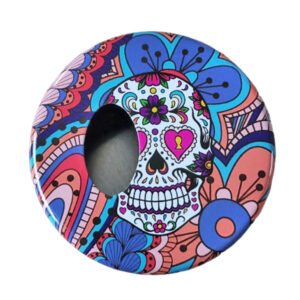Zakasbakje met afbeelding van La Catrina Skull, sluit met draaideksel.