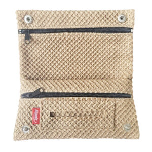 Beige shagetui van stof