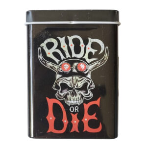 sigrettenblikje ride or die Stoer sigarettenblikje met ene schedel en de tekst ride or die