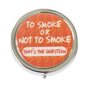 zakasbakje to smoke or not to smoke oranje leuk zakasbakje met de tekst: 'to smoke or not to smoke, that's the question'.
