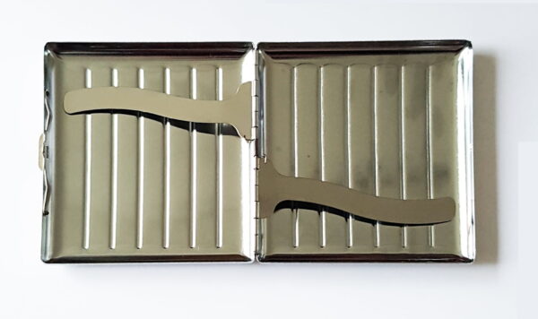 Sigarettenkoker metaal donker gestreept