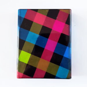 Sigarettendoosje design gekleurde blokjes