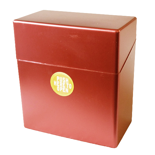 Sigarettendoosje metallic rood voor 50 sigaretten