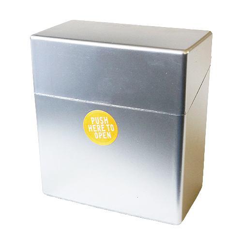 Sigarettendoosje metallic zilver voor 50 sigaretten