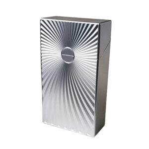 Sigarettendoosje metalic zon lang - zilverkleur