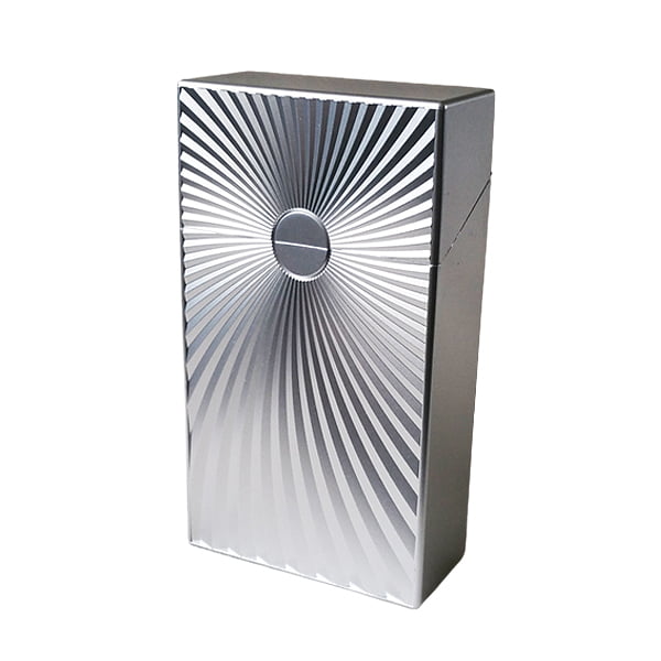 Sigarettendoosje metalic zon lang - zilverkleur