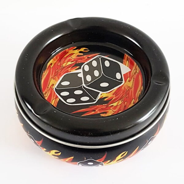 Stashtray met asbak - dobbelstenen