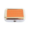 Rechthoekig zakasbakje met oranje raster