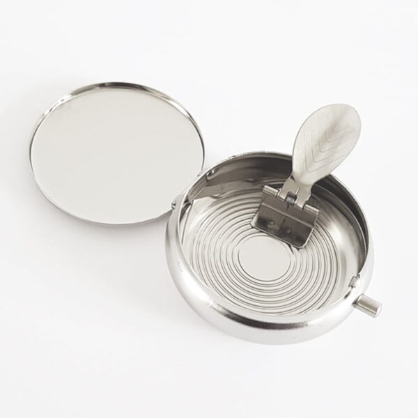 Zakasbakje rond mat zilver