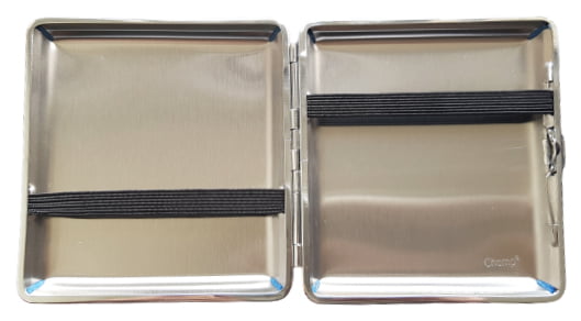 Sigarettenkoker metaal met gestreepte vierkantjes