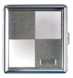 Sigarettenkoker metaal met gestreepte vierkantjes