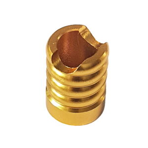 Sigarettendover aluminium ribbels goudkleur