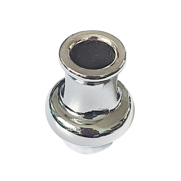 Sigarettendover met bolle onderkant - chroom