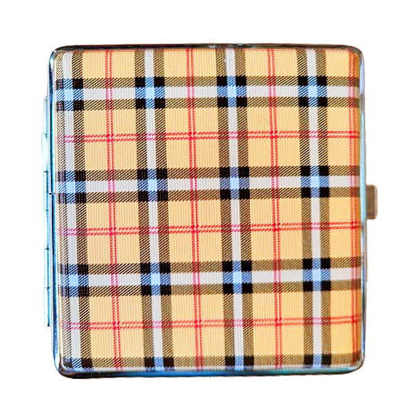 Sigarettenkoker zalmkleur geruit