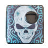 Sigarettenkoker skull met opener zwart wit en blauw