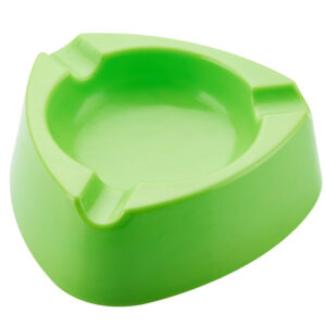 Driehoekige asbak groen