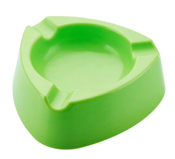 Driehoekige asbak groen