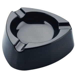 Driehoekige asbak zwart