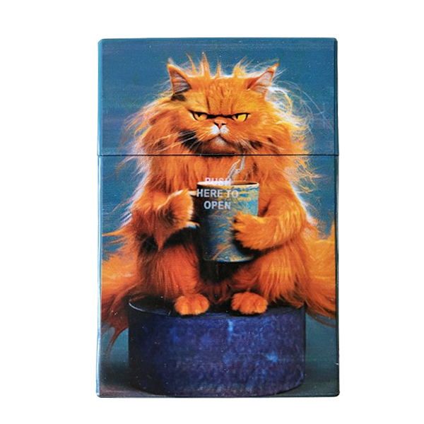 Sigarettendoosje rode kat met beker