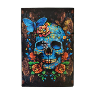 Sigarettendoosje schedel en vlinders