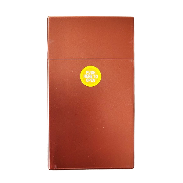 Sigarettendoosje lang metallic rood (beschadigd)