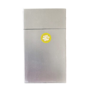 Sigarettendoosje lang metallic zilvergrijs