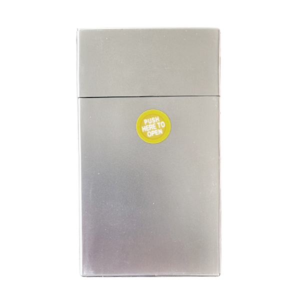 Sigarettendoosje lang metallic zilvergrijs