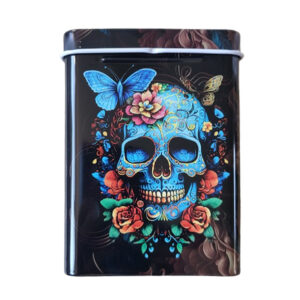 D15744-sigarettenblikje-skull-met-vlinders.jpg Sigarettendoosje skull met vlinders