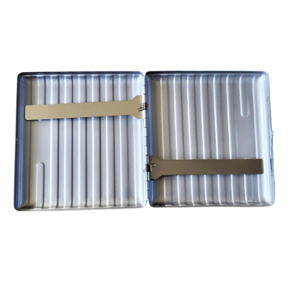 Sigarettenkoker met reliëf zilvergrijs