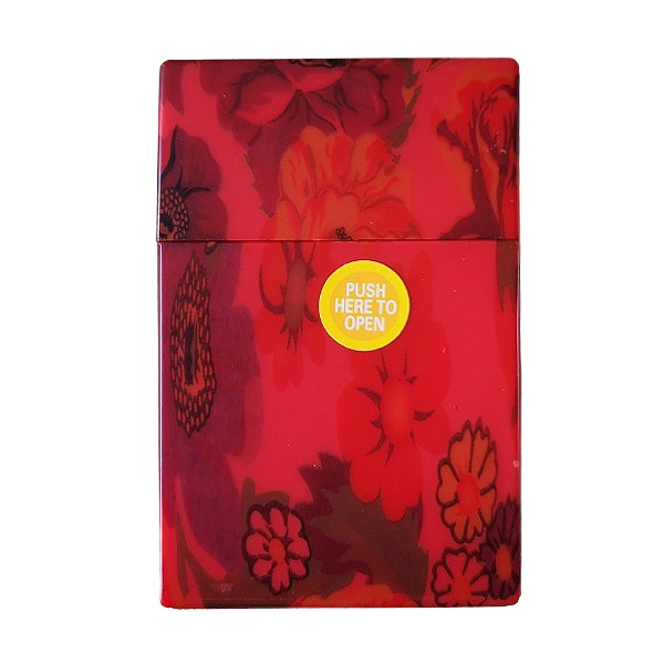 Sigarettendoosje rood met motief