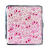 Sigarettenkoker skulls en bloemen roze/wit