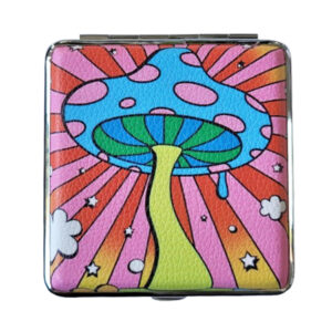 Sigarettenkoker paddenstoel blauw met roze stippen