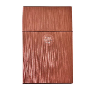 Sigarettendoosje brushed metallic rood