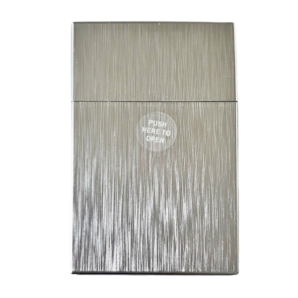 Sigarettendoosje brushed metallic zilver