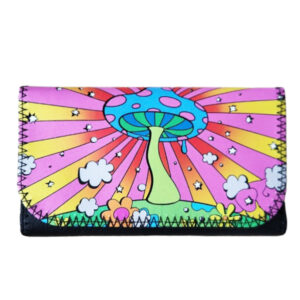 Shagetui blauwe paddenstoel met roze stippen