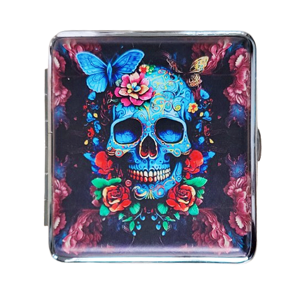 Sigarettenkoker skull met vlinders