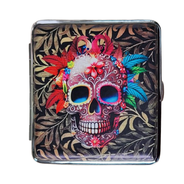 Sigarettenkoker skull met bladeren