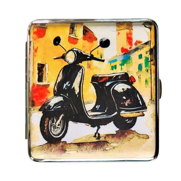 Sigarettenkoker scooter in straatje zwart