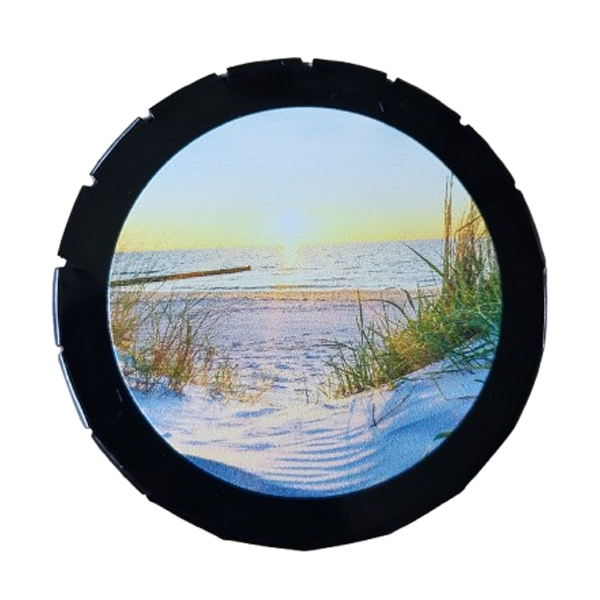 Klik zakasbakje zwart zee en strand