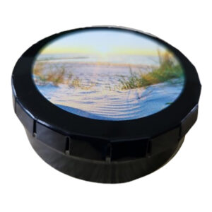 Klik zakasbakje zwart zee en strand