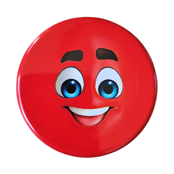 Zakasbakje smiley rood met draaideksel