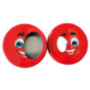 Zakasbakje smiley rood met draaideksel