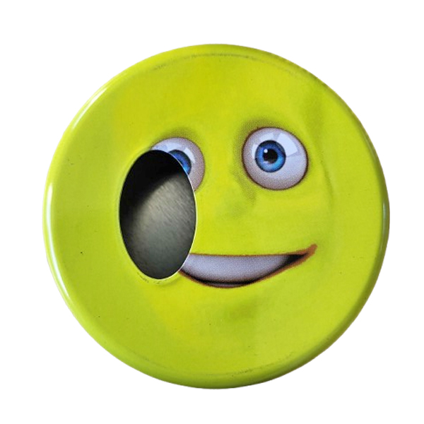Zakasbakje smiley geel met draaideksel