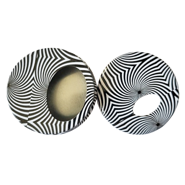 Zakasbakje zwart/wit motief 1 met draaideksel