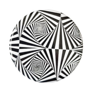 Zakasbakje zwart/wit motief 2 met draaideksel