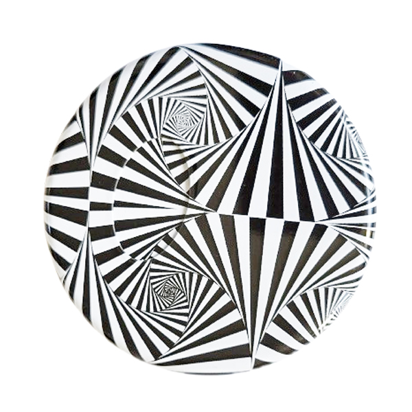 Zakasbakje zwart/wit motief 2 met draaideksel