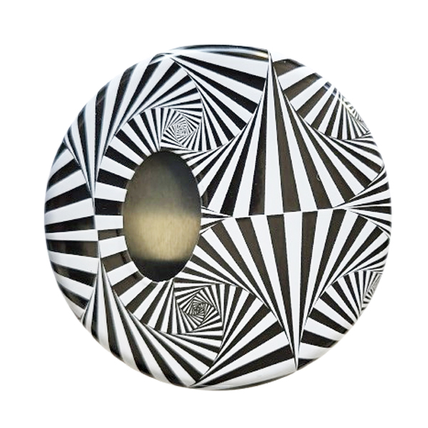 Zakasbakje zwart/wit motief 2 met draaideksel