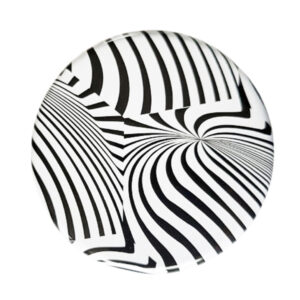 Zakasbakje zwart/wit motief 3 met draaideksel