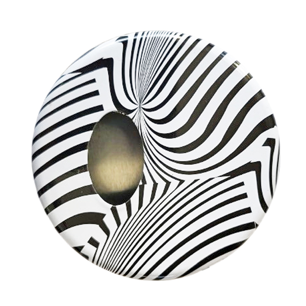 Zakasbakje zwart/wit motief 3 met draaideksel